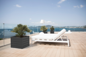 Fioriera ABELIA die3design in alluminio - portavasi per esterno per balcone