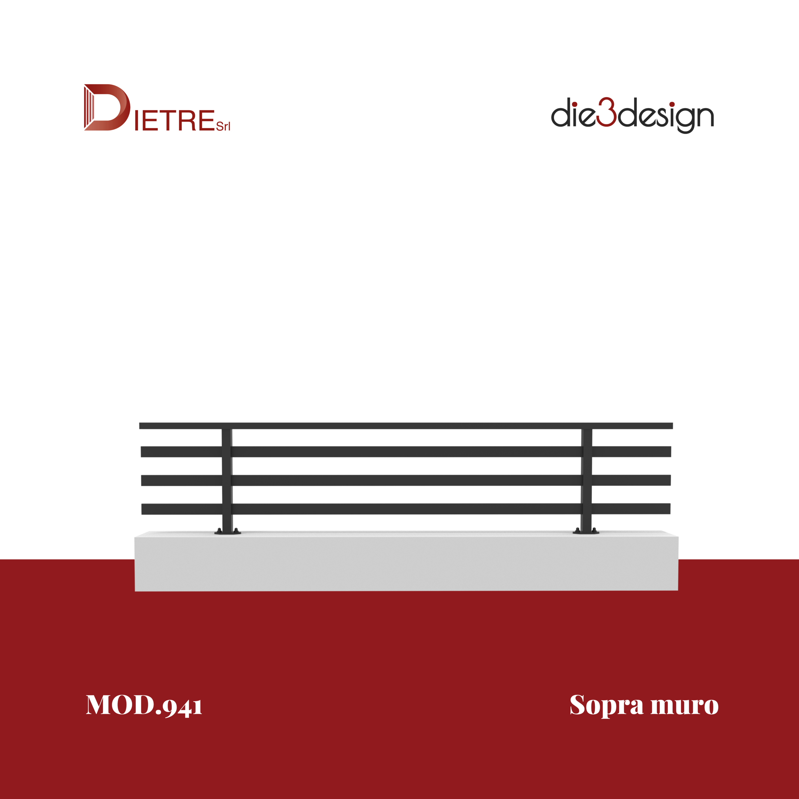 MOD.941 recinzione in alluminio moderna minimale