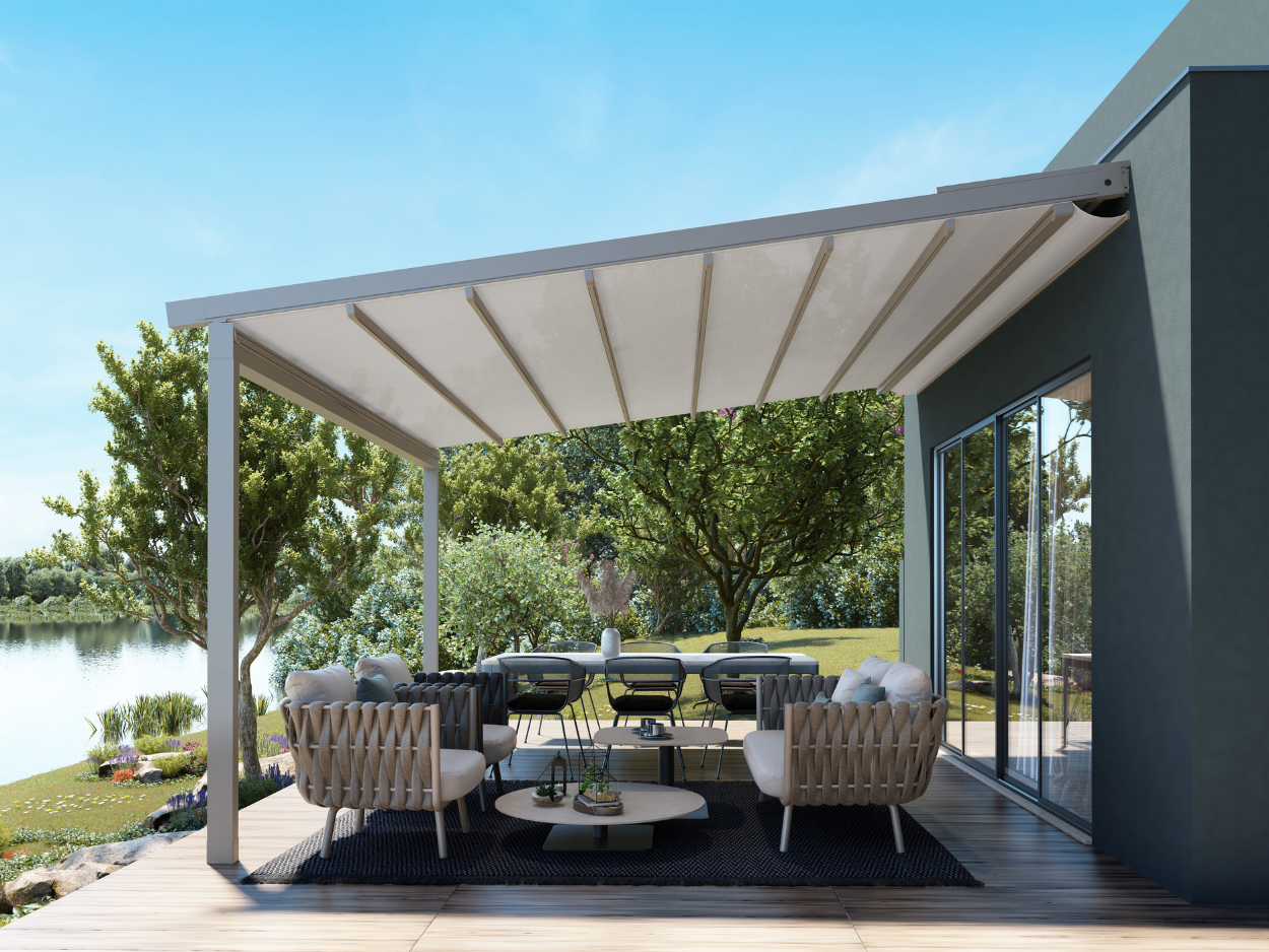 pergola bioclimatica dietre in alluminio YCO WATERPROOF